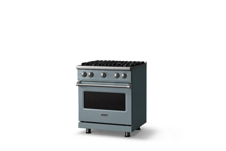 30"W. Sealed Burner Gas Range (Finish: November Sky, Trim: Polished Chrome, Fuel: Natural Gas)