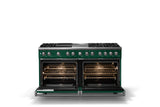60"W.Dual Fuel Range (Finish: Ivy, Trim: Polished Chrome, Fuel: Natural Gas)