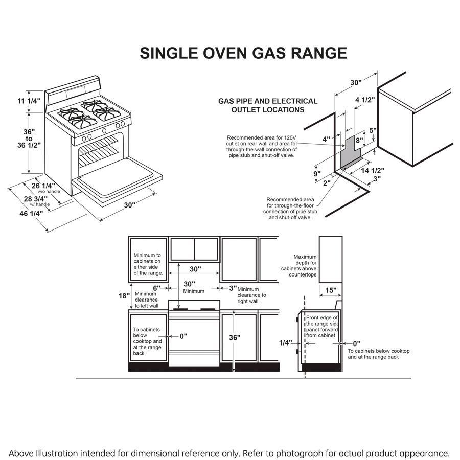 GE® 30" Free-Standing Gas Fingerprint Resistant Range