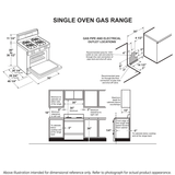 GE® 30" Free-Standing Gas Fingerprint Resistant Range