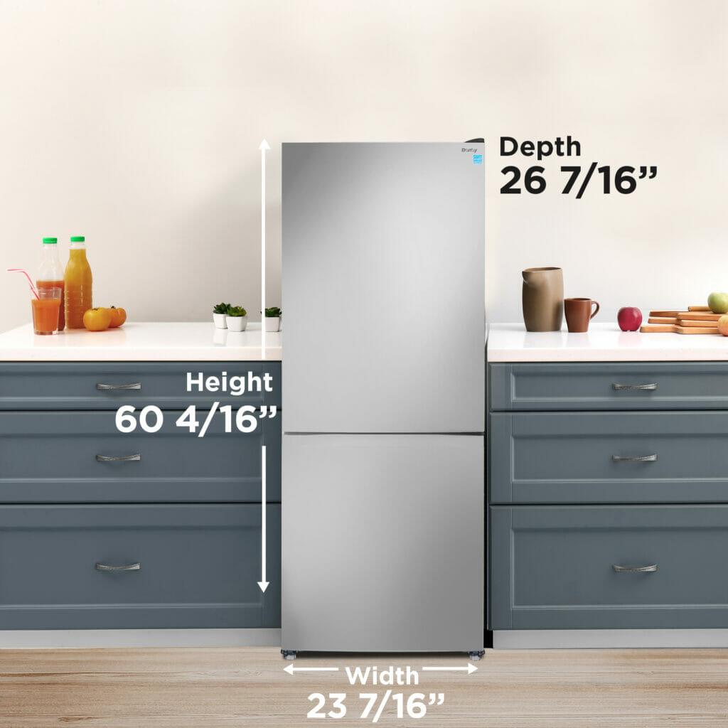 Danby 10 cu. ft. Bottom Mount Apartment Size Fridge in Stainless Steel