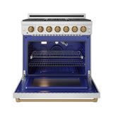 36 Inch Professional Gas Range With Precision Knob In Stainless Steel and Bronze  Gordon Ramsay Series
