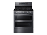 5.8 cu ft. Smart Freestanding Gas Range with Flex Duo™ & Dual Door in Black Stainless Steel