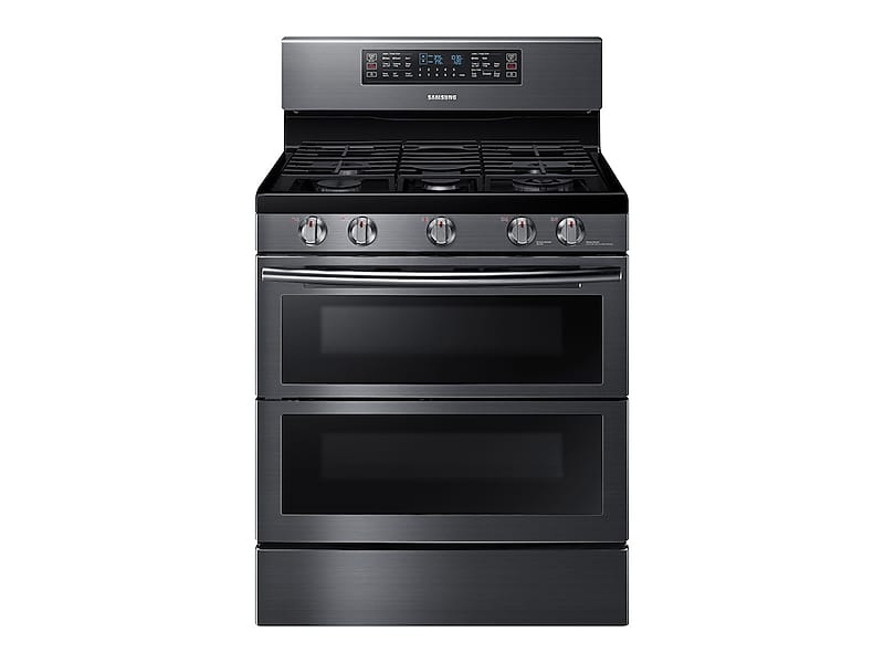 5.8 cu ft. Smart Freestanding Gas Range with Flex Duo™ & Dual Door in Black Stainless Steel
