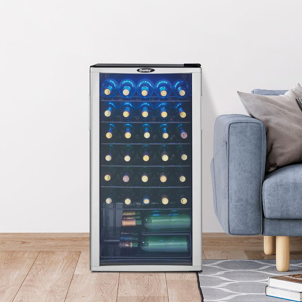 Danby 36 Bottle Free-Standing Wine Cooler in Platinum