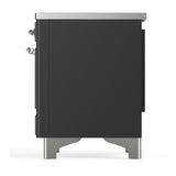ILVE UMDIB40NR3MGC Majestic III 40 inch Induction Range with 6 Elements, 3.82 cu. ft. Total Oven Capacity (Triple Glass Door, Graphite Matte, Chrome)