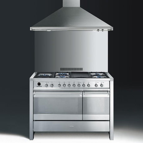Free-standing Dual Fuel Dual Cavity "Opera" Range Approx. 48" Stainless Steel Gas Rangetop With Electric Grill