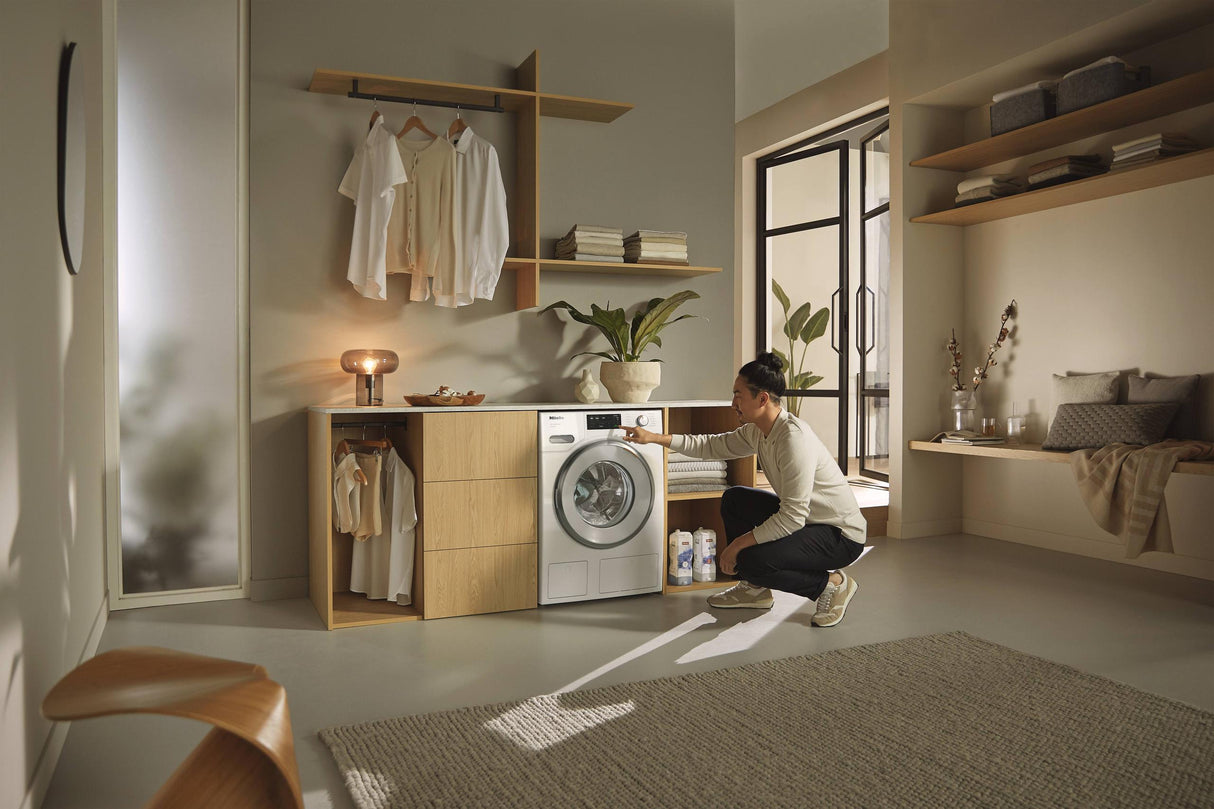 WXF660 WCS TDos Lotus white - W1 front-loading washing machine: 8 kg  1600 rpm  Auto Dosing  Pre-Ironing  Miele@home  CapDosing