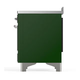 ILVE UMIB48NR3EGC Majestic III 48 inch Induction Range with 6 Elements, 5.02 cu. ft. Total Oven Capacity (Triple Glass Door, Emerald Green, Chrome)