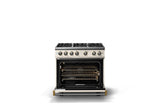 36"W. Sealed Burner Gas Range (Burner: 6b, Finish: Pure White, Trim: Polished Chrome, Fuel: Propane)