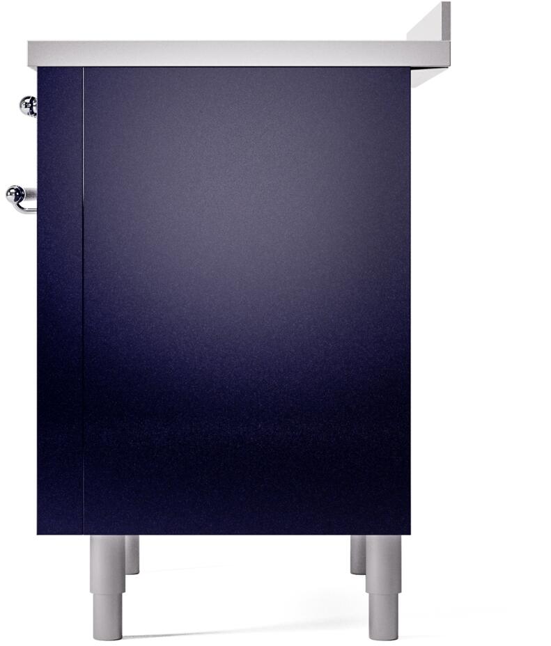 Nostalgie II 36 Inch Electric Freestanding Range in Blue with Chrome Trim