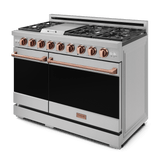 48 Inch Professional Gas Range With Pro-style Knobs In Stainless Steel/rose Gold  Gordon Ramsay Series