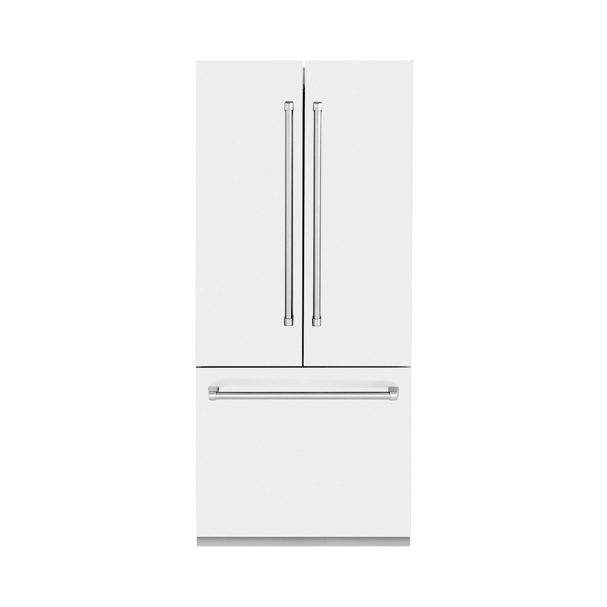ZLINE 36" 19.6 cu. ft. Built-In 3-Door French Door Refrigerator with Internal Water and Ice Dispenser in White Matte (RBIV-WM-36)