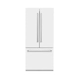 ZLINE 36" 19.6 cu. ft. Built-In 3-Door French Door Refrigerator with Internal Water and Ice Dispenser in White Matte (RBIV-WM-36)