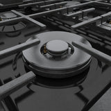 800 Series Dual Fuel Freestanding Range 36" Black Stainless Steel