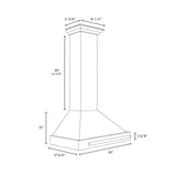 ZLINE 30 in. Convertible Black Stainless Steel Wall Mount Range Hood With Black Stainless Steel Handle (BSKB4X-30)