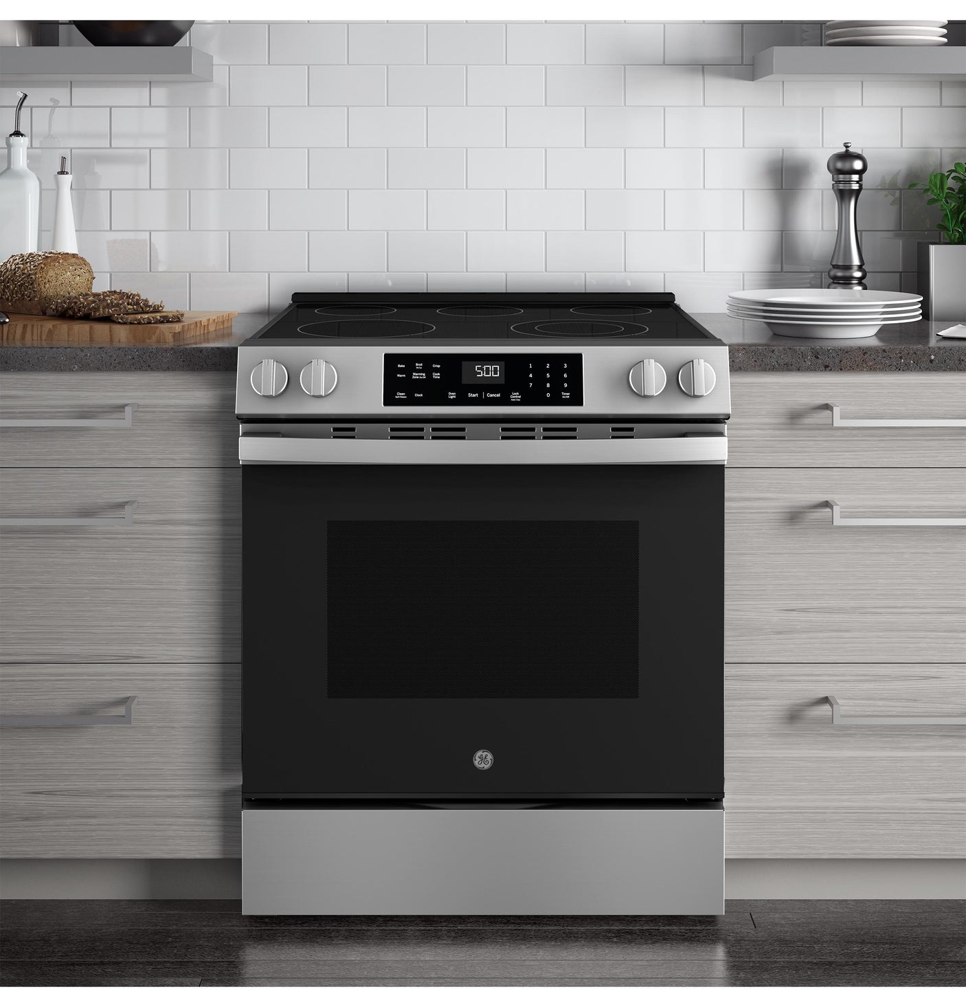 GE® ENERGY STAR® 30" Slide-In Electric Range with Crisp Mode