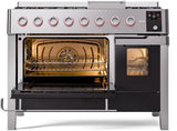 Panoramagic 48 Inch Dual Fuel Liquid Propane Freestanding Range in Stainless Steel with Trim