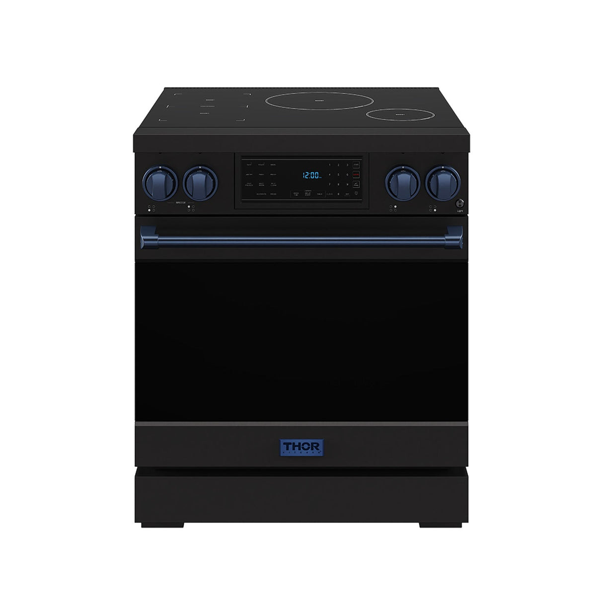 30 Inch Professional Induction Range With Tilt Panel Touch Control In Black and Blue  Gordon Ramsay Series