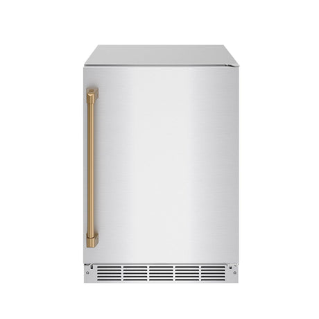 Gordon Ramsay Collection 24 Inch Outdoor Undercounter Beverage Cooler In Stainless Steel/bronze