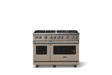 48"W. Sealed Burner Gas Range (Burner: 8b, Finish: Nantucket, Trim: Polished Chrome, Fuel: Natural Gas)