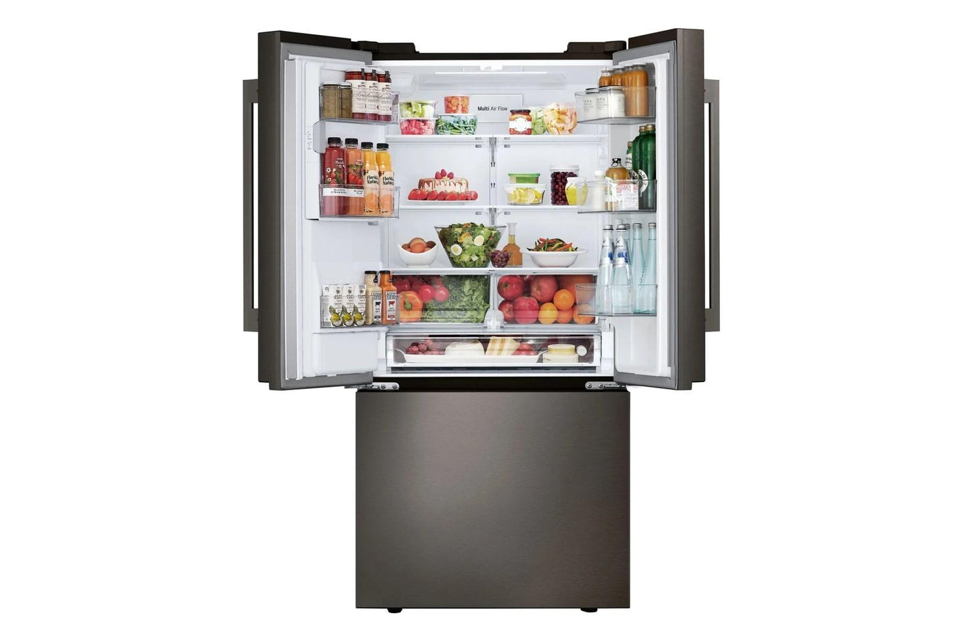 25 cu.ft. 3-Door French Door Refrigerator with NEW Hybrid Handle Design and External Ice and Water Dispenser