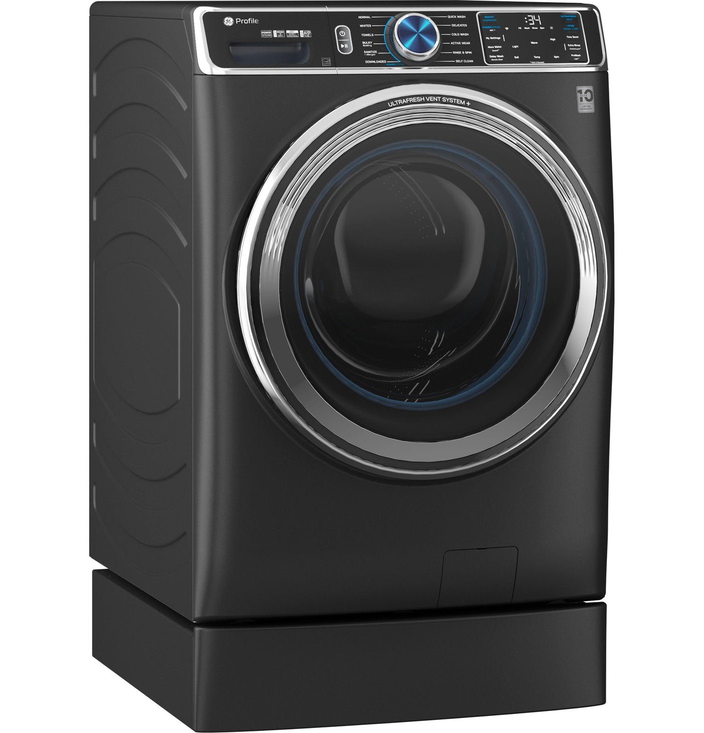 GE Profile™ 5.3 cu. ft. Capacity Smart Front Load ENERGY STAR® Steam Washer with Adaptive SmartDispense™ UltraFresh Vent System Plus™