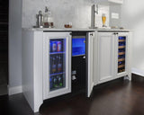 24 Inch Single Tap Overlay Panel Door Right Hinge Undercounter Beverage Dispenser