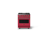 30"W. Dual Fuel Range (Finish: Valentine, Trim: Polished Chrome, Fuel: Propane)
