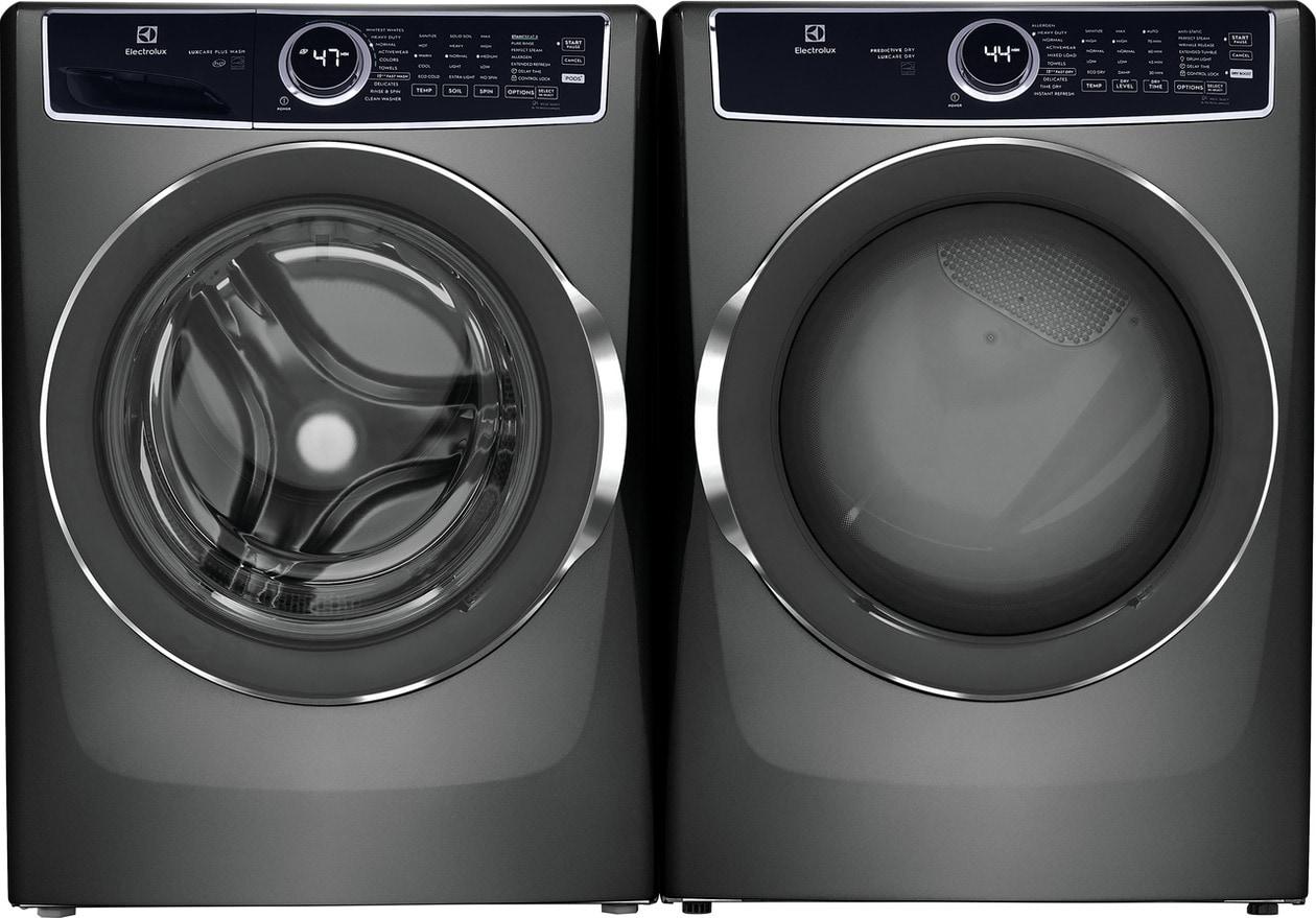 Electrolux Side-by-Side Front Load Washer & Electric Dryer Laundry Pair - Titanium