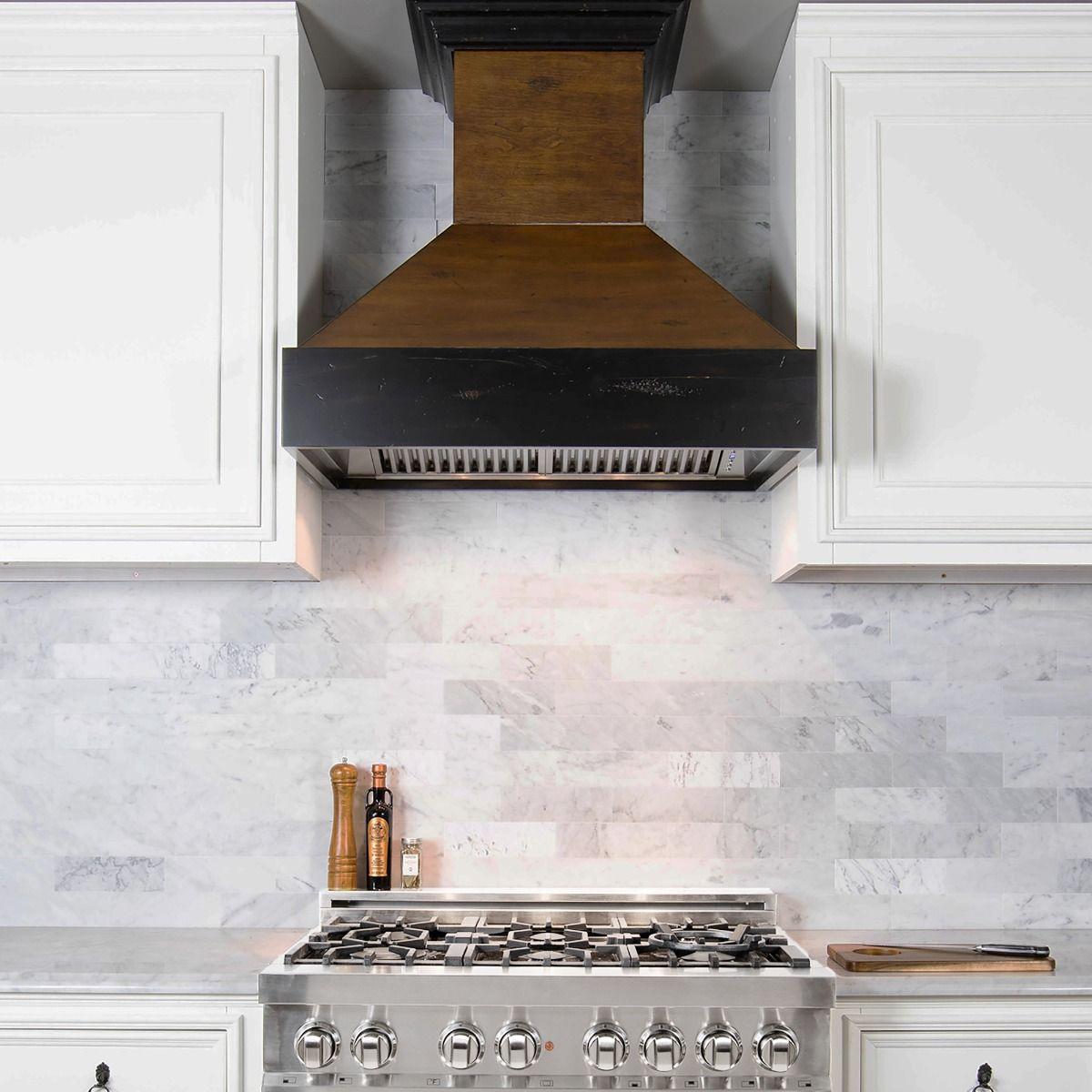 ZLINE 30 in. Wooden Wall Mount Range Hood in Antigua and Hamilton - Includes Remote Motor