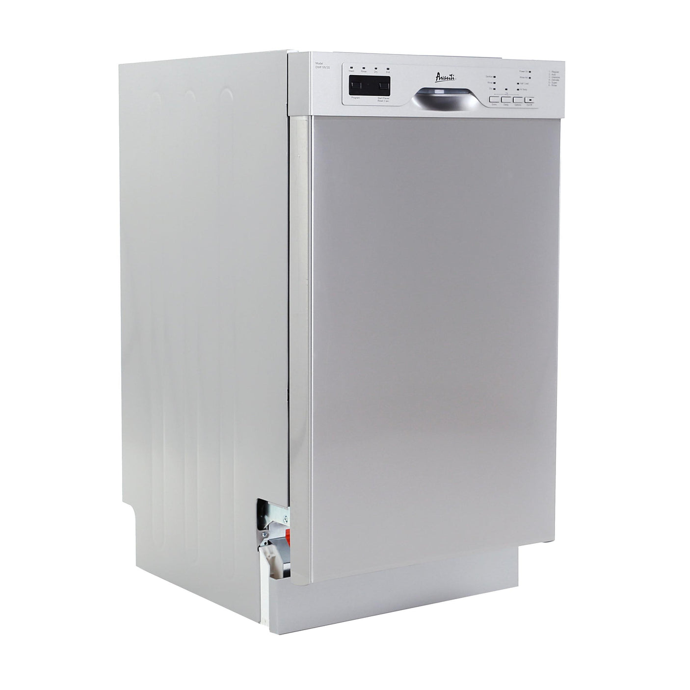 Avanti 18" Built In Dishwasher - Stainless Steel