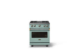 30"W. Sealed Burner Gas Range (Finish: Splash, Trim: Polished Chrome, Fuel: Propane)