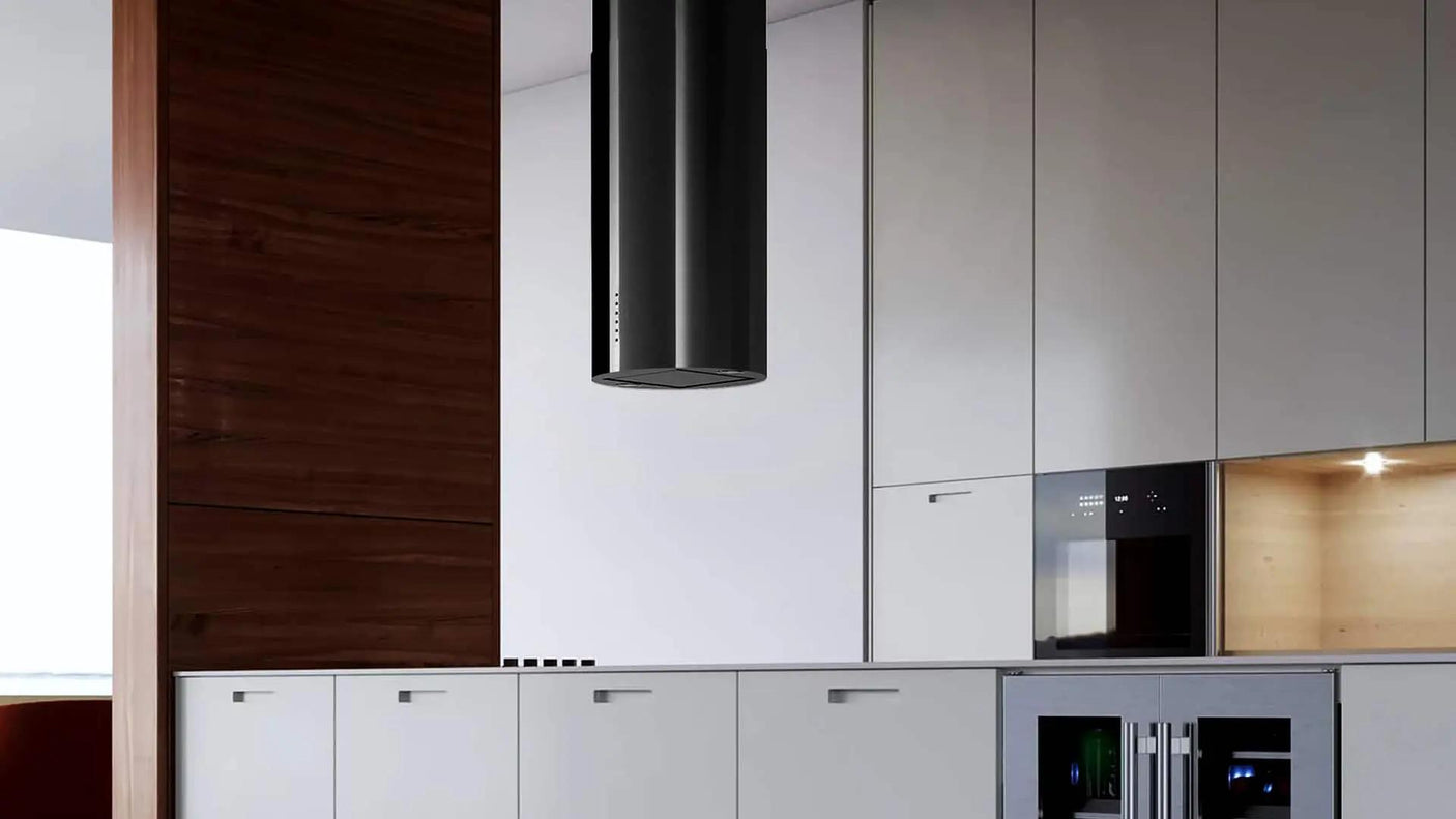 600/395 CFM Designer Cylinder Island Black