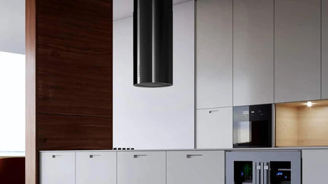 600/395 CFM Designer Cylinder Island Black
