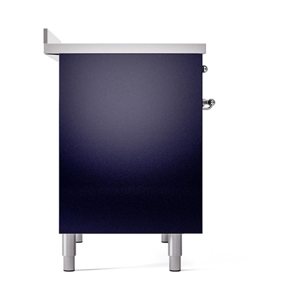 ILVE UNDI406QNMPMBC Nostalgie II Noblesse 40 inch Induction Range (Solid Door, Midnight Blue, Chrome)
