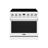 36 Inch Electric Range In White - Contemporary Professional