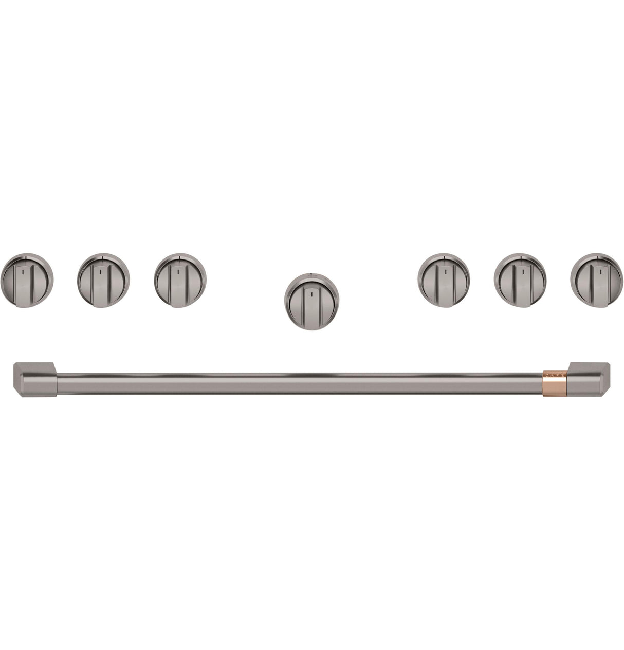Café™ 36" Brushed Black Handle & Knob Set for Pro Range and Rangetop