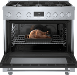 800 Series Dual Fuel Freestanding Range 36" Stainless Steel