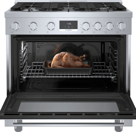 800 Series Dual Fuel Freestanding Range 36" Stainless Steel