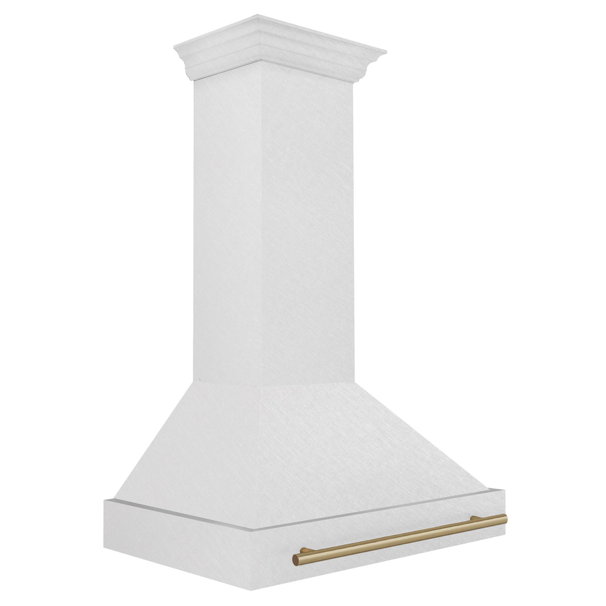 36 in. ZLINE Autograph Edition DuraSnow Stainless Steel Range Hood with Stainless Steel Shell and Colored Handle (8654SNZ-36) [Color: Champagne Bronze]