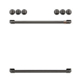 Café™ Front Control Induction Knobs and Handles - Brushed Black