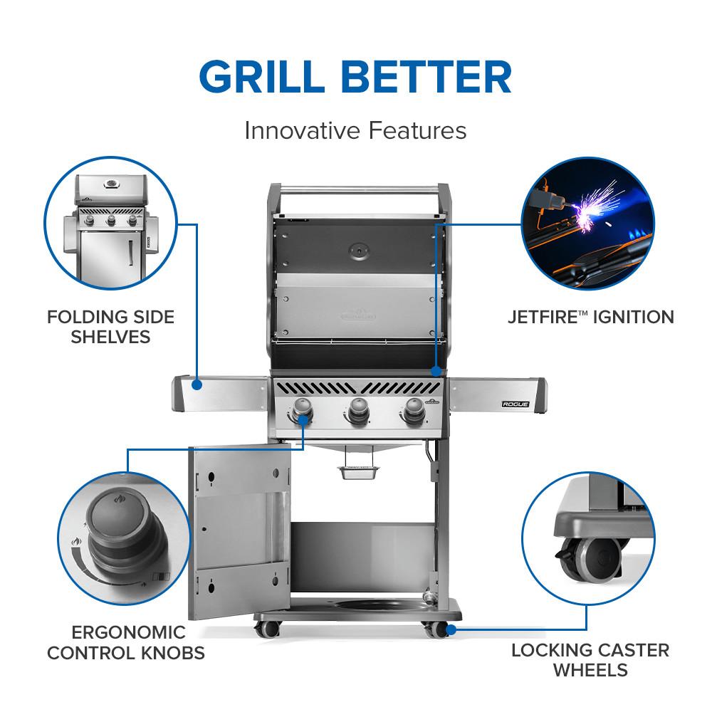 Rogue 425 Gas Grill , Natural Gas, Stainless Steel