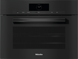 DGC 7840 AM Obsidian black - 24" Compact Combi-Steam Oven XL for steam cooking, baking, roasting with roast probe + menu cooking.