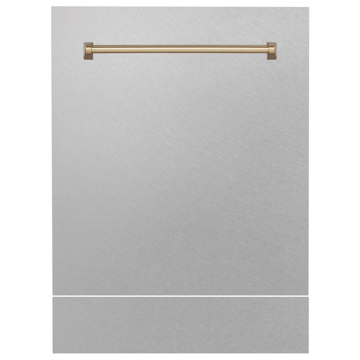 ZLINE 24 in. Autograph Edition Tallac Dishwasher Panel with Champagne Bronze Handle and Color Options (DPVZ-24-CB) [Color: DuraSnow Stainless Steel with Champagne Bronze Handle]
