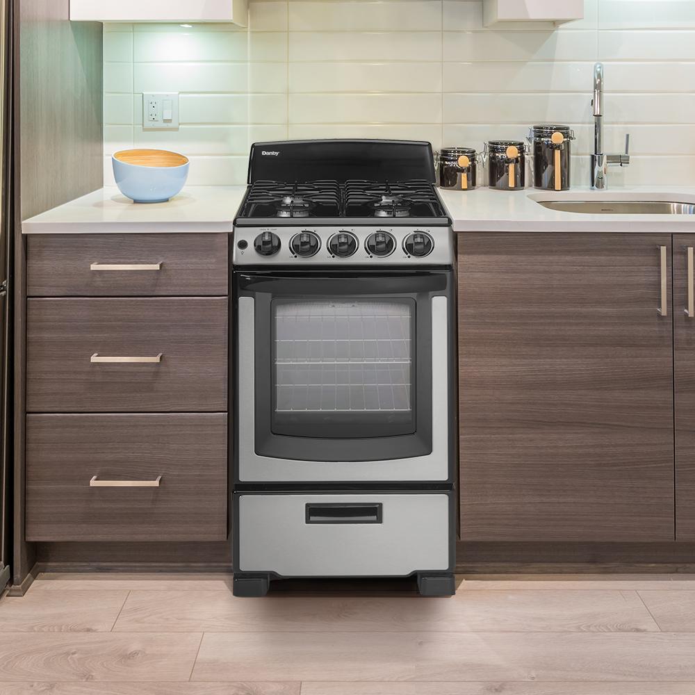 Danby 20" Wide Gas Range in Stainless Steel