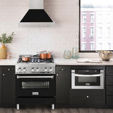 ZLINE 30 in. Stainless Steel Range Hood with Colored Shell Options and Stainless Steel Handle (8654STX-30) [Color: Black Matte]