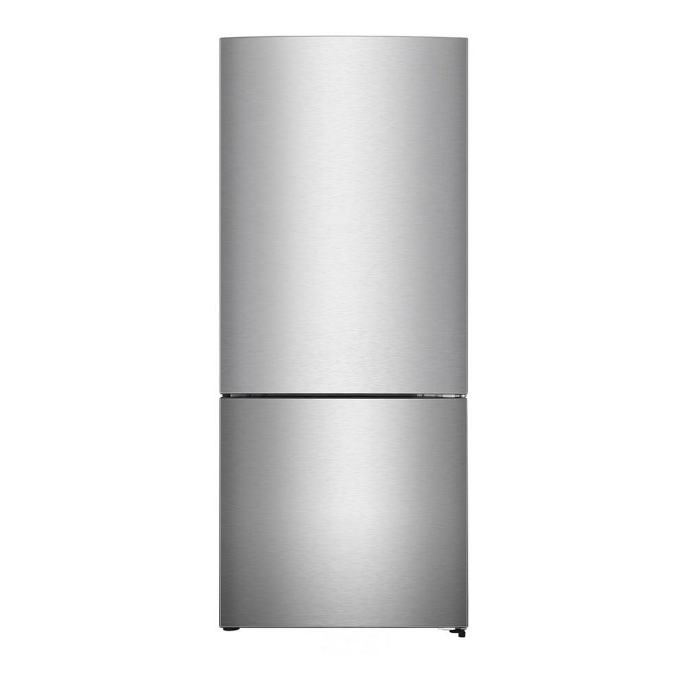 Verona VEFBF2814RSL 28 inch Bottom Freezer Refrigerator with 14.8 cu. ft. Total Capacity, Recessed Handle, Reversible Doors, Ice Maker, Energy Star