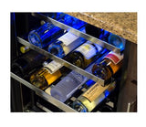 24" High Efficiency Single Zone Wine Cellar - Stainless Frame, Glass Door With Lock - Integrated Left Hinge
