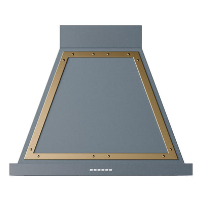 ILVE UANB30BGG Nostalgie Noblesse 30 inch Range Hood (Blue Grey, Brass)
